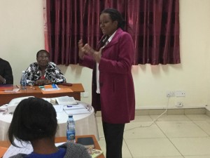 Beatrice F.W. Ngatia facilitates a workshop.