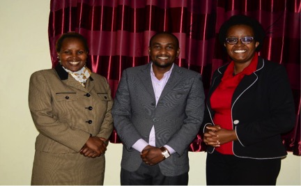 Left to Right: New Man New Woman New Life Facilitators Purity Njagi and Joshua Gitau with Beatrice Ngatia (SPILL & LDC Coordinator)